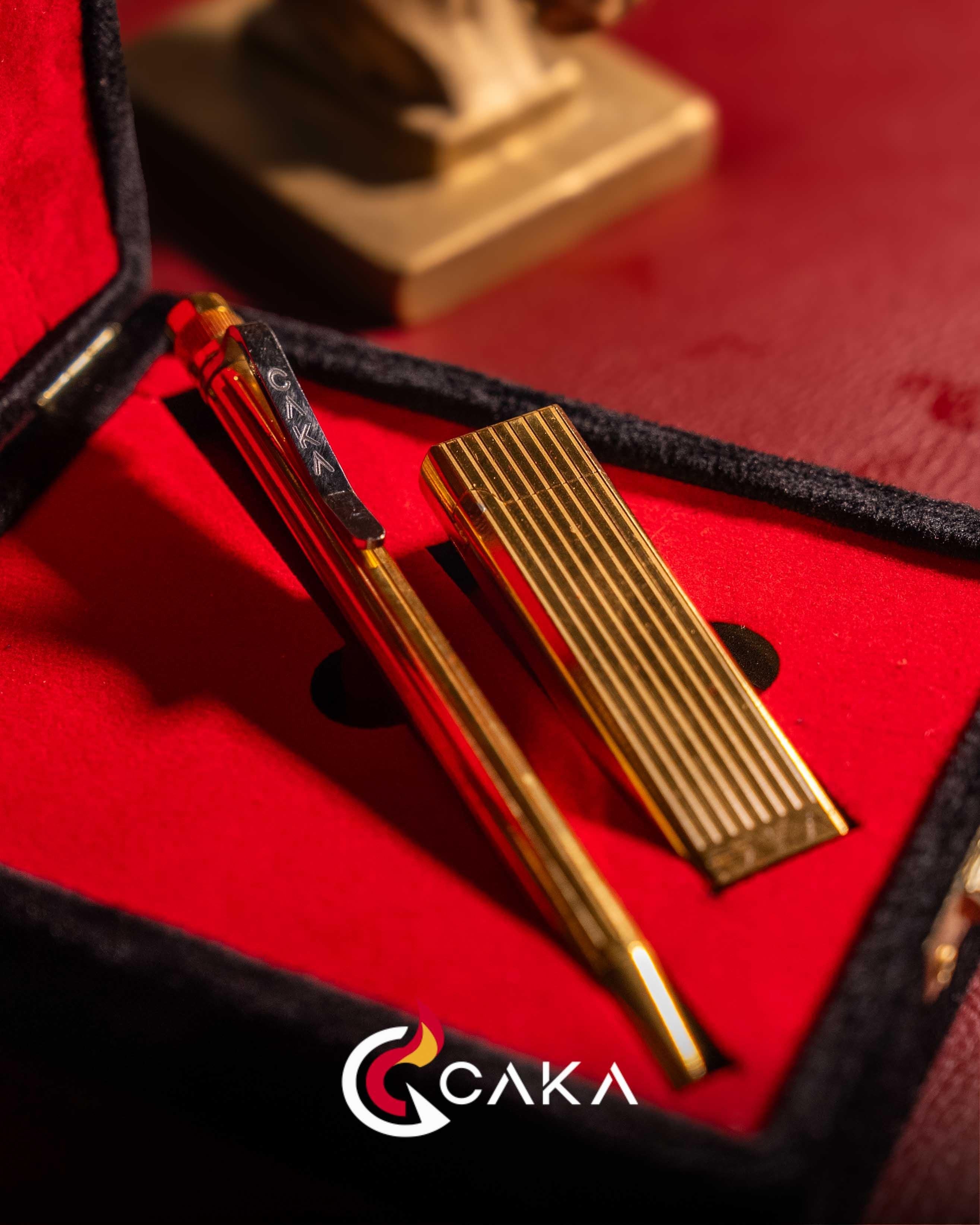 Caka Petra Altın Çizgi - Çakmak ve Kalem Seti