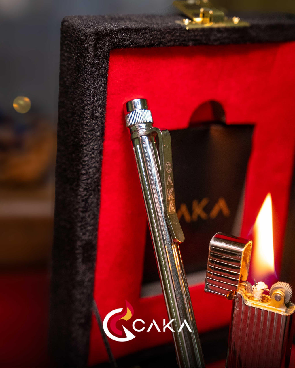 Kalem & Çakmak Serisi – Zen Gümüş Çizgi Set