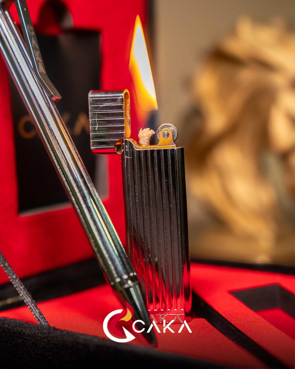 Kalem & Çakmak Serisi – Zen Gümüş Çizgi Set